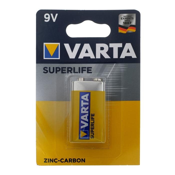 Батарейка солевая Varta SuperLife, 6F22-1BL, 9В, крона, блистер, 1 шт. Батарейка солевая Varta SuperLife, 6F22-1BL, 9В, крона, блистер, 1 шт.