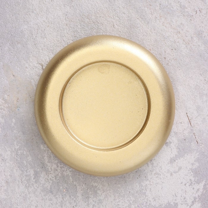 Подсвечник Подсвечник "Полноторие" из гипса малый,9х2,5см,золото