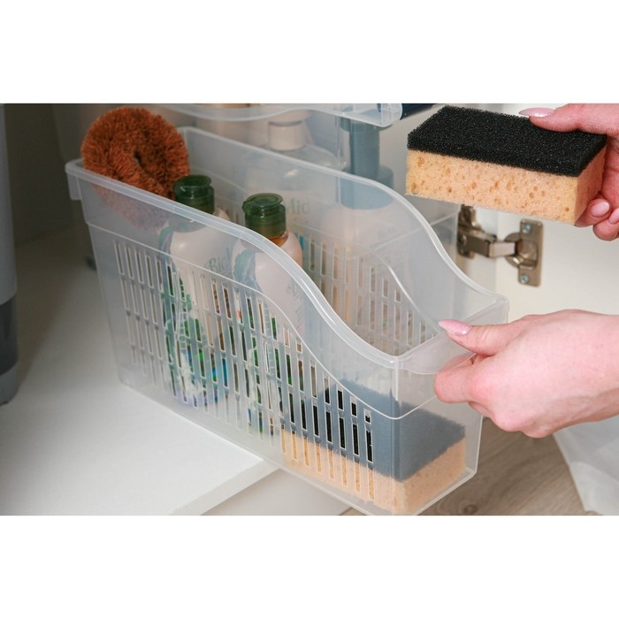 Контейнер для хранения на колёсиках RICCO, 6 л, 35,5×13×20 см, с ручкой, цвет прозрачный Контейнер для хранения на колёсиках RICCO, 6 л, 35,5×13×20 см, с ручкой, цвет прозрачный