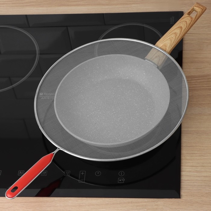 Экран от брызг Доляна, d=33 см, с ручкой Экран от брызг Доляна, d=33 см, с ручкой