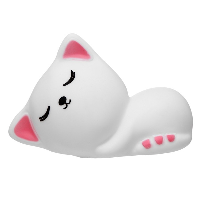 Ночник Ночник "Мурзик" LED от батареек 3xLR44 белый 7х15х10см RISALUX