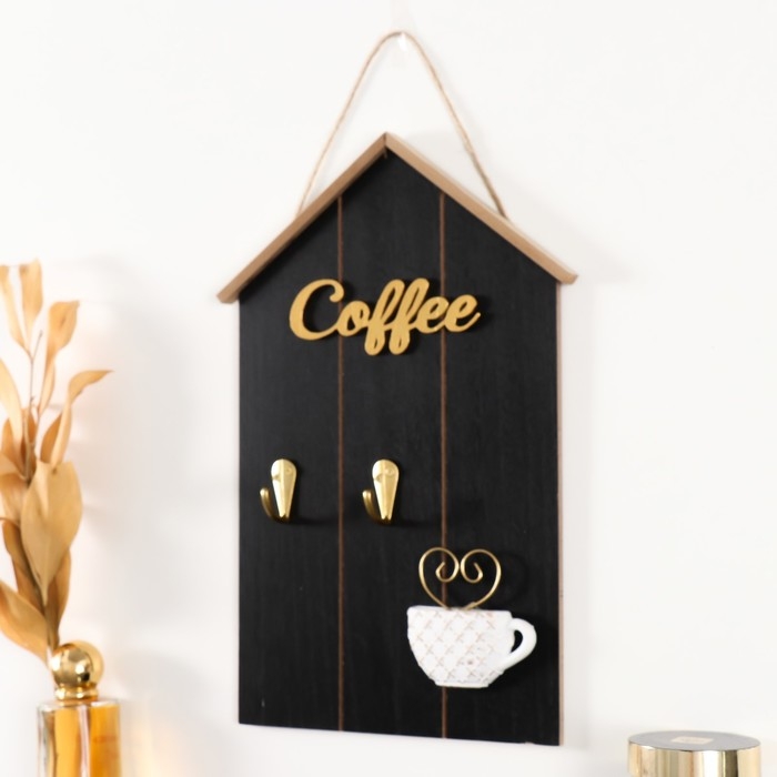 Крючки декоративные дерево Крючки декоративные дерево "Кофейный аромат" 30,3х20х3 см