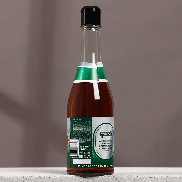 Гель для душа во флаконе пиво «Непобедимый«, 500 мл, аромат можжевельника и чёрного кедра, Новый Год