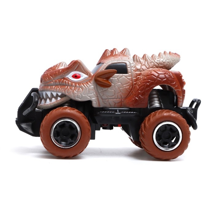 Джип DINO, радиоуправляемый , световые эффекты, работает от батареек, цвет коричневый Джип DINO, радиоуправляемый , световые эффекты, работает от батареек, цвет коричневый