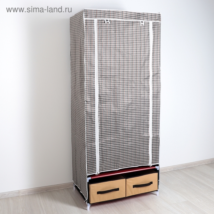 Шкаф для одежды и обуви, 73×49×176 см, 2 ящика, цвет МИКС Шкаф для одежды и обуви, 73×49×176 см, 2 ящика, цвет МИКС