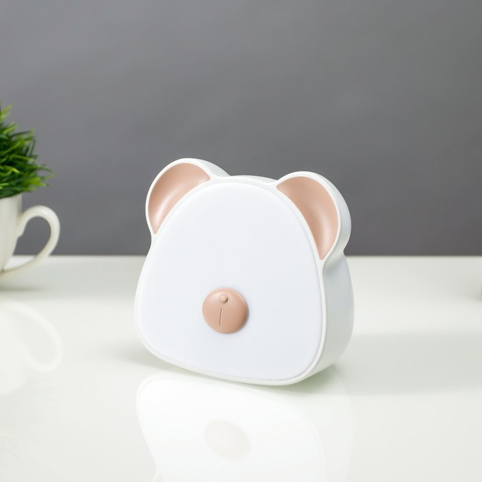 Ночник сенсорный  Ночник сенсорный "Мишка" LED 1Вт 3000-6000К USB АКБ бело-бежевый 6х11х10 см RISALUX
