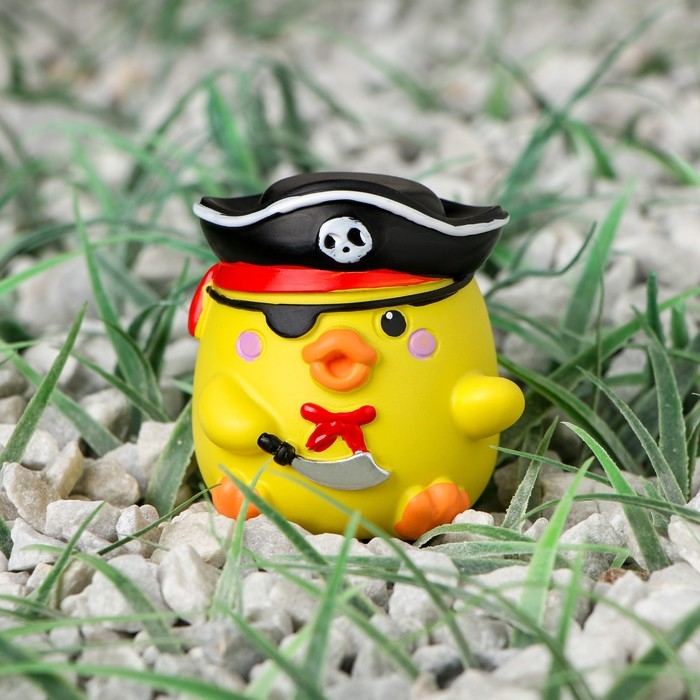 Утёнок на панель авто, пират, желтый Утёнок на панель авто, пират, желтый