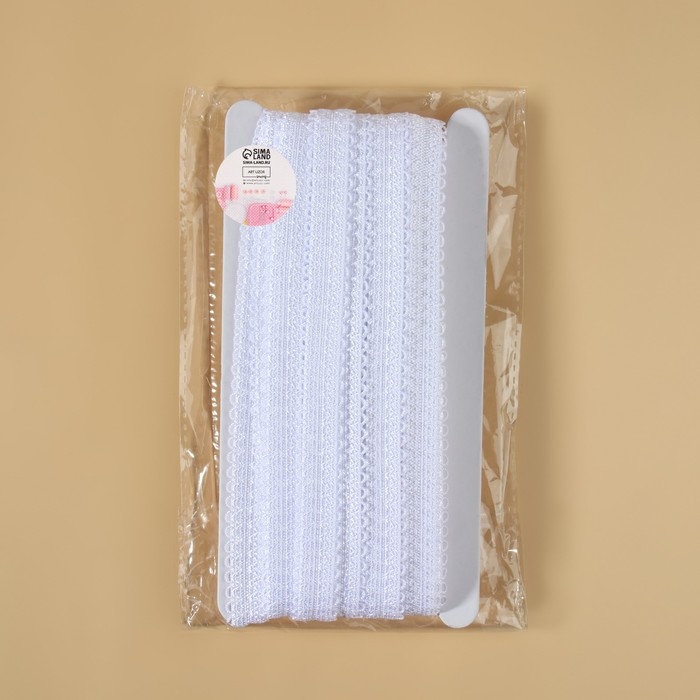 Резинка для бретелей, ажурная, 15 мм, 10 ± 0,5 м, цвет белый Резинка для бретелей, ажурная, 15 мм, 10 ± 0,5 м, цвет белый