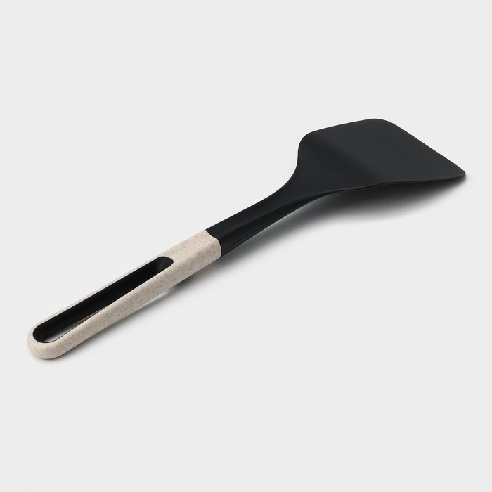 Лопатка Доляна Pronto, 35×9,5 см, цвет белый, чёрный Лопатка Доляна Pronto, 35×9,5 см, цвет белый, чёрный