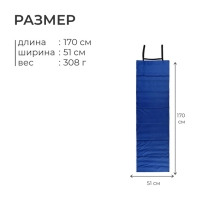Коврик туристический ONLITOP, складной, 170х51х0.8 см, цвет синий/бирюзовый