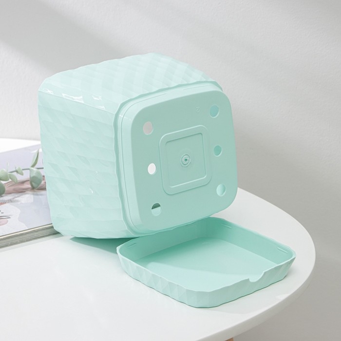 Горшок для цветов с поддоном «Классика», 2 л, пластиковый, цвет мятный Горшок для цветов с поддоном «Классика», 2 л, пластиковый, цвет мятный