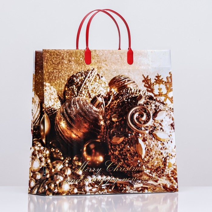 Новый год. Пакет  Новый год. Пакет "Игрушки", мягкий пластик, 30х30 120 мкм.