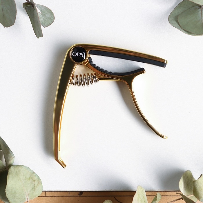 Каподастр гитарный, золотой Каподастр гитарный, золотой