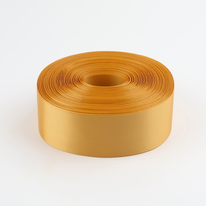 Лента атласная, 50 мм × 100 ± 5 м, цвет золотой Лента атласная, 50 мм × 100 ± 5 м, цвет золотой