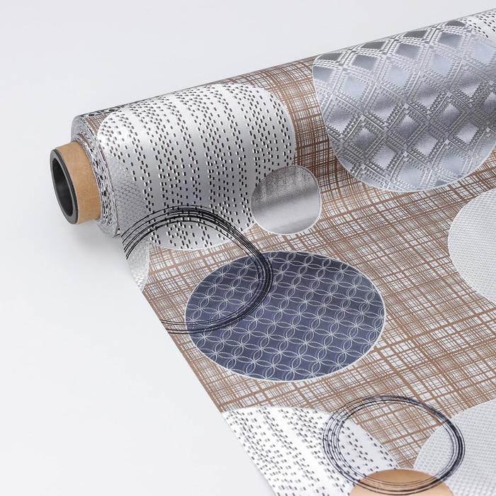 Клеёнка на стол на тканевой основе «Пузыри», рулон 20 метров, ширина 137 см, толщина 0,25 мм, цвет серый Клеёнка на стол на тканевой основе «Пузыри», рулон 20 метров, ширина 137 см, толщина 0,25 мм, цвет серый