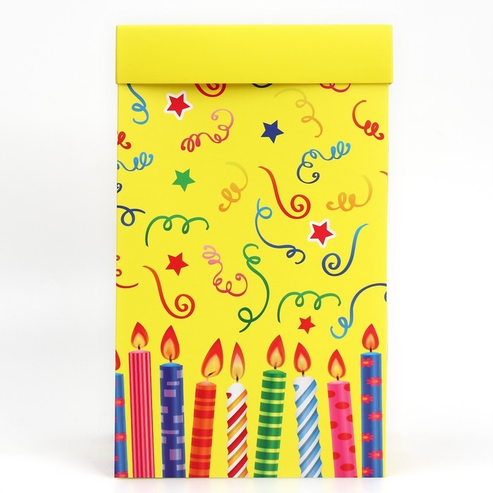 Коробка подарочная складная, упаковка, «С Днём рождения!», 18 х 23 х 14см