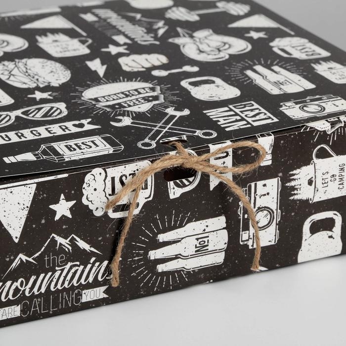 Коробка подарочная складная, упаковка, «Мужская», 31 х 24.5 х 8 см Коробка подарочная складная, упаковка, «Мужская», 31 х 24.5 х 8 см