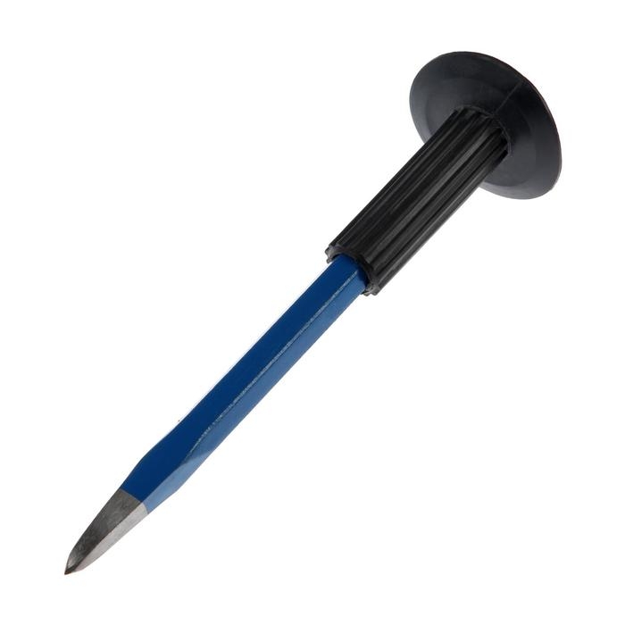 Зубило пикообразное ТУНДРА, арматурная сталь, резиновая рукоятка, 250 мм Зубило пикообразное ТУНДРА, арматурная сталь, резиновая рукоятка, 250 мм