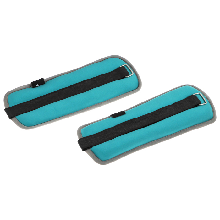 Утяжелители неопреновые ONLYTOP, 2 шт. х 1 кг, цвет мятный Утяжелители неопреновые ONLYTOP, 2 шт. х 1 кг, цвет мятный