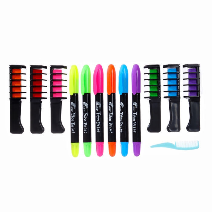 Набор для волос: мелки и фломастеры Набор для волос: мелки и фломастеры