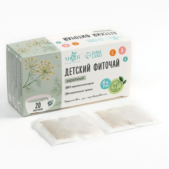 Детский фиточай M&B, укропный, 1+ мес, 20 п Детский фиточай M&B, укропный, 1+ мес, 20 п