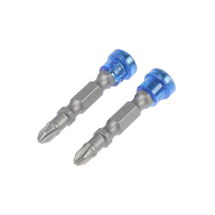 Биты двухсторонние ТУНДРА, сталь S2, круглый магнит-ограничитель, PH2 х 50 мм, 2 шт. Биты двухсторонние ТУНДРА, сталь S2, круглый магнит-ограничитель, PH2 х 50 мм, 2 шт.