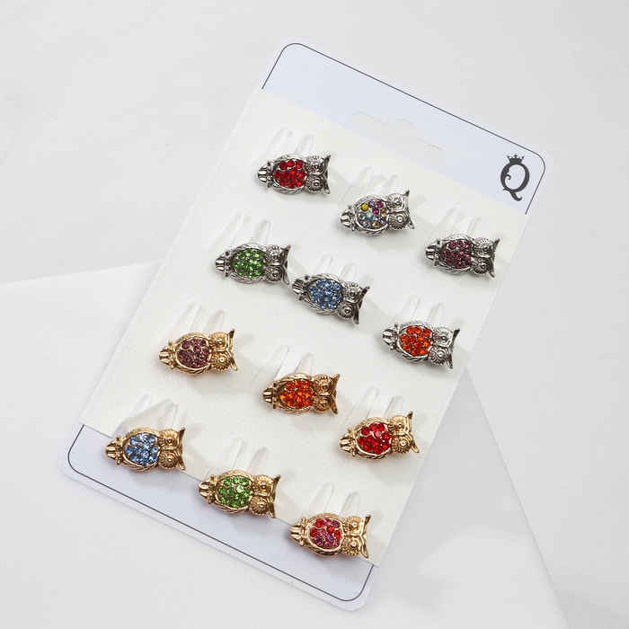 Брошь «Сова» мини, цвет МИКС (неделимая фасовка 12 шт., цена за шт.) Брошь «Сова» мини, цвет МИКС (неделимая фасовка 12 шт., цена за шт.)