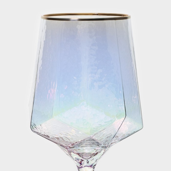 Набор бокалов для вина стеклянный Magistro «Дарио», 500 мл, 7,3×25 см, 6 шт, цвет перламутровый Набор бокалов для вина стеклянный Magistro «Дарио», 500 мл, 7,3×25 см, 6 шт, цвет перламутровый