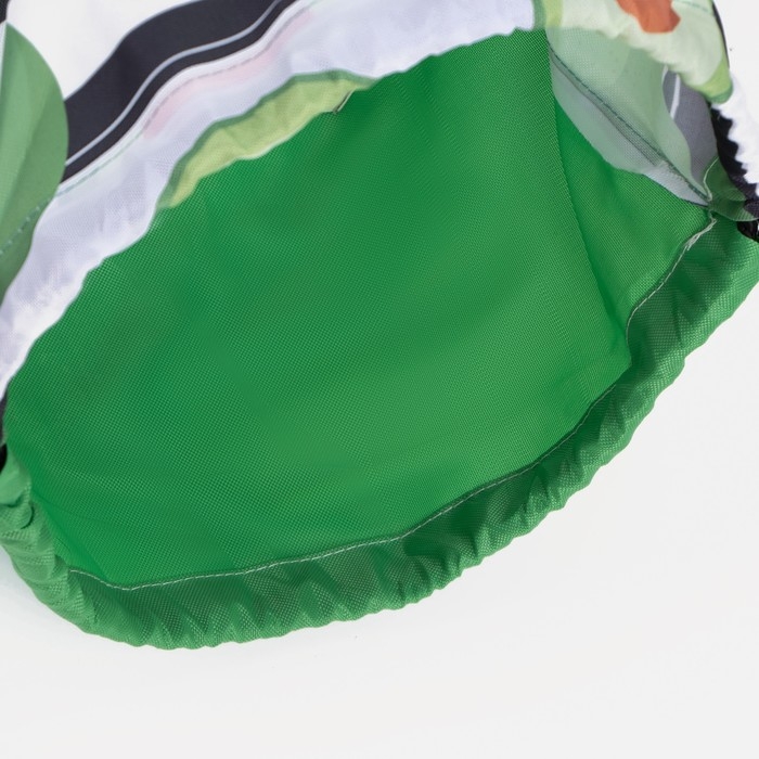 Мешок для обуви на шнурке, цвет белый/зелёный Мешок для обуви на шнурке, цвет белый/зелёный