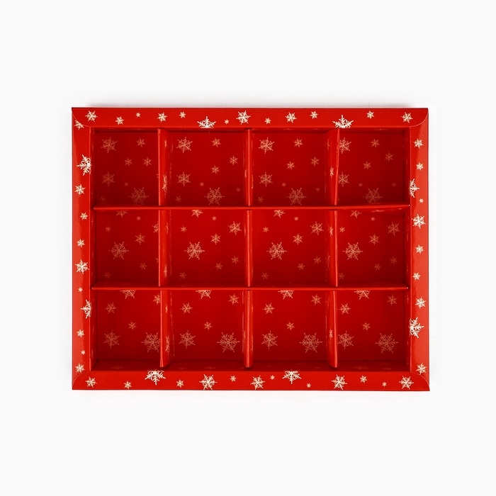 Коробка под 12 конфет с ячейками «Новогодние сюжеты», 14.5 х 18.5 х 3 см Коробка под 12 конфет с ячейками «Новогодние сюжеты», 14.5 х 18.5 х 3 см