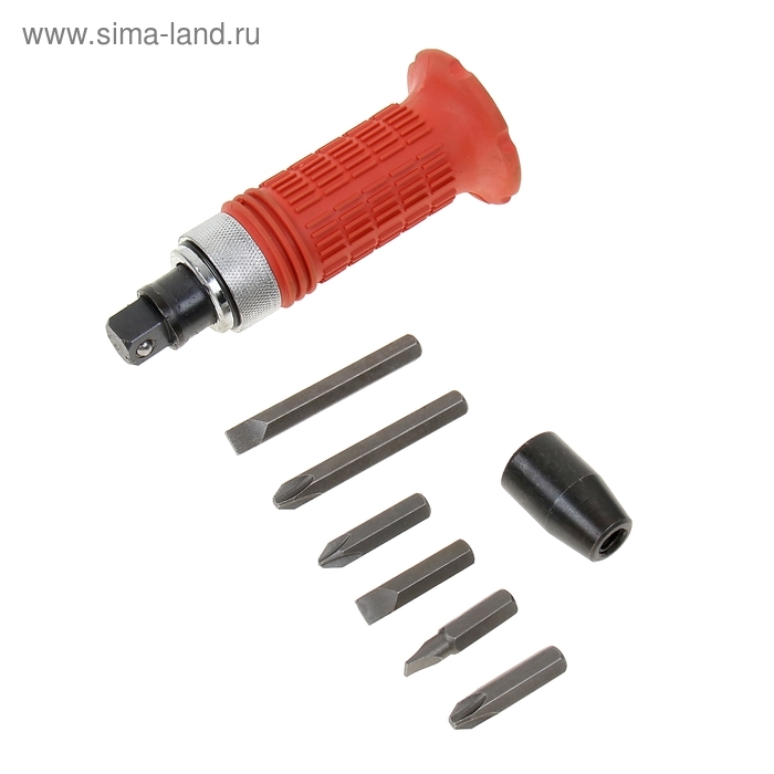 Отвертка MATRIX, ударно-поворотная 1/2, с набором бит 6 шт., обрезиненная рукоятка, кейс Отвертка MATRIX, ударно-поворотная 1/2, с набором бит 6 шт., обрезиненная рукоятка, кейс