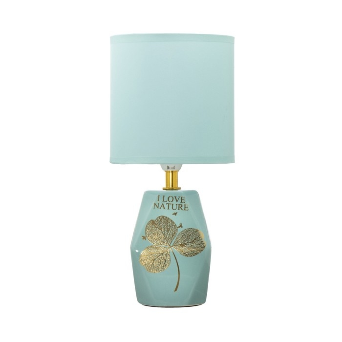 Настольная лампа Настольная лампа "Натюр" E14 40Вт бирюзовый 12,5х12,5х28 см RISALUX