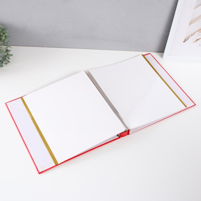 Фотоальбом магнитный 20 листов Фотоальбом магнитный 20 листов "Декоративная штукатурка - штрихи" кожзам МИКС 34х33х5 см