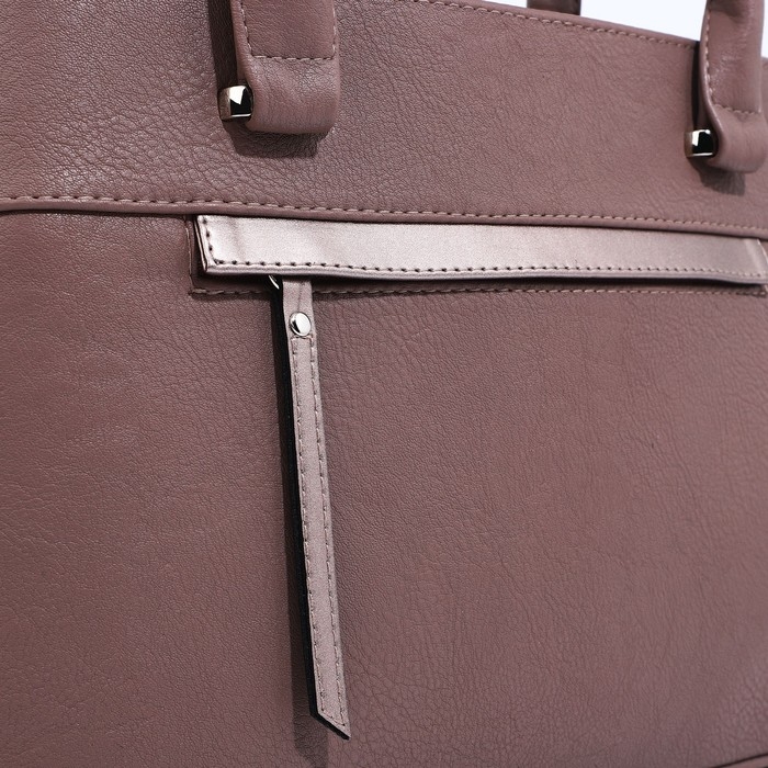 Сумка-тоут Сумка-тоут "Оливи" на молнии, цвет коричневый