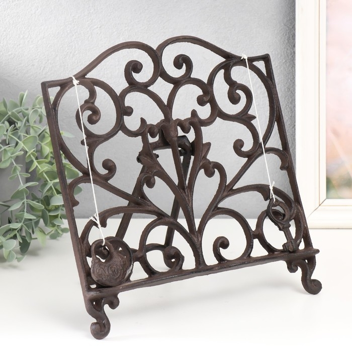 Сувенир чугун подставка  Сувенир чугун подставка "Ажурная ковка" 4,5х27х29,5 см