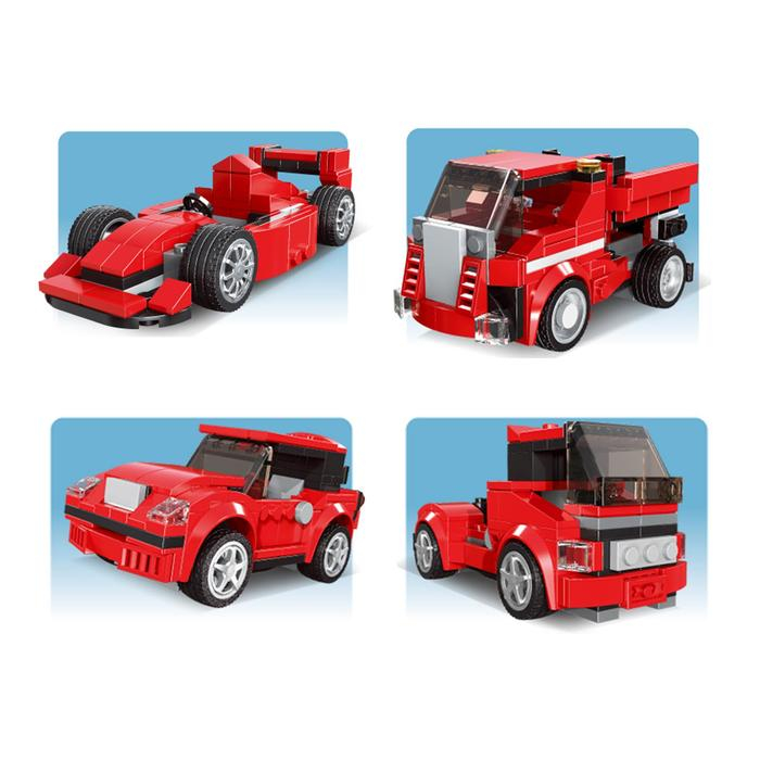 Конструктор блочный «Спорткар», 217 деталей, 10 вариантов сборки Конструктор блочный «Спорткар», 217 деталей, 10 вариантов сборки