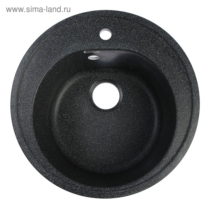 Мойка кухонная из камня ZETT lab. 3/Q4, d=510 мм, глубина 19 см, матовая, черная Мойка кухонная из камня ZETT lab. 3/Q4, d=510 мм, глубина 19 см, матовая, черная