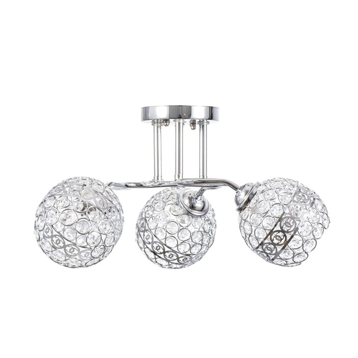 Люстра Люстра "Роксана" 3хЕ27 40Вт хром 58х58х27 см BayerLux