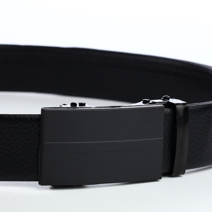 Ремень мужской, ширина 3,5 см, пряжка автомат, цвет чёрный Ремень мужской, ширина 3,5 см, пряжка автомат, цвет чёрный