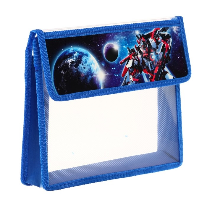 Папка для тетрадей А5 (230 х 190 х 50 мм), с клапаном на липучке, пластик/текстиль, Calligrata, Папка для тетрадей А5 (230 х 190 х 50 мм), с клапаном на липучке, пластик/текстиль, Calligrata, "Трансформер"