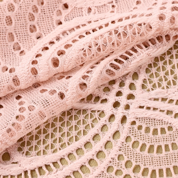 Кружевная эластичная ткань, 180 мм × 2,7 ± 0,5 м, цвет розово-бежевый Кружевная эластичная ткань, 180 мм × 2,7 ± 0,5 м, цвет розово-бежевый