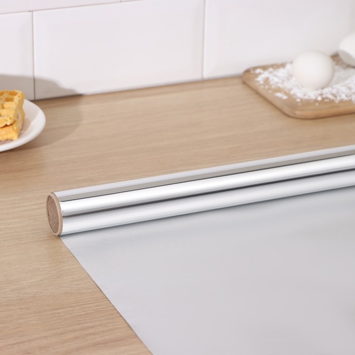 Фольга пищевая алюминиевая Доляна, универсальная, 29 см × 20 м, 14 мкм Фольга пищевая алюминиевая Доляна, универсальная, 29 см × 20 м, 14 мкм