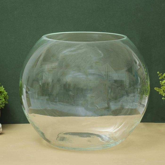 Ваза  Ваза "Шаровая" 10л горл.d-21, 30х25 см, 10л  1806 прозрачная