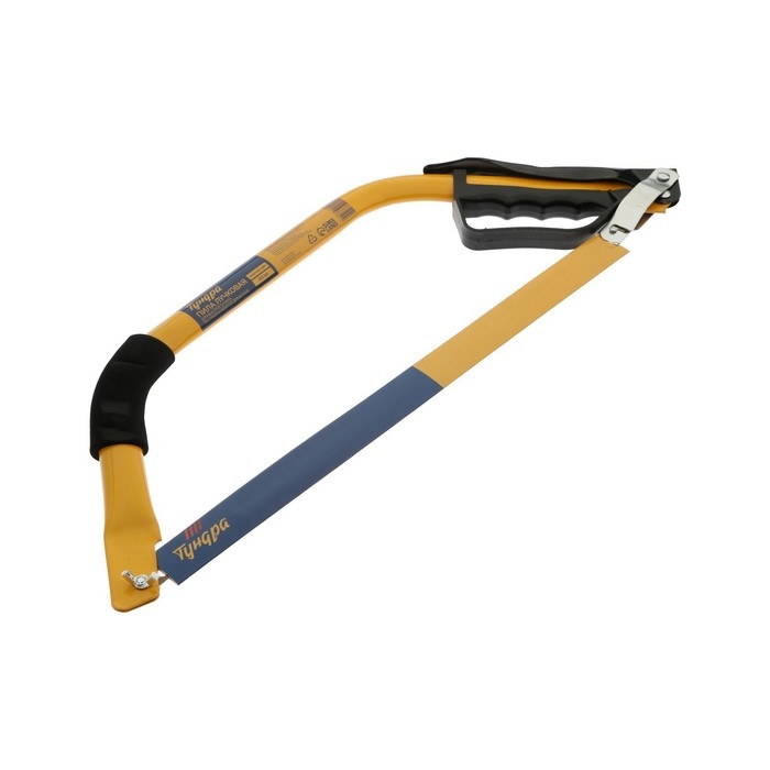 Пила лучковая ТУНДРА, Пила лучковая ТУНДРА, "волчий зуб" для быстрого пила по сухой и мокрой древесине, 450 мм