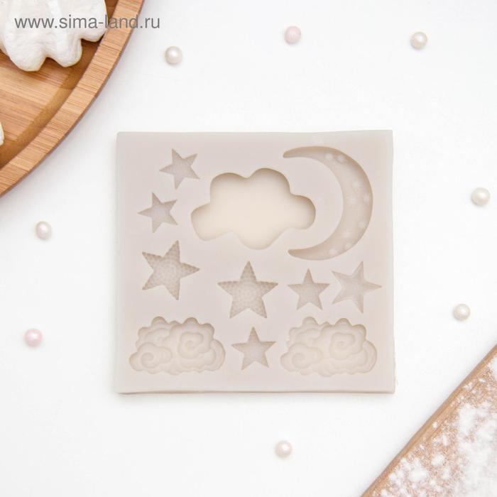 Молд «Ночь», силикон, 8,3×8,7 см, цвет МИКС Молд «Ночь», силикон, 8,3×8,7 см, цвет МИКС