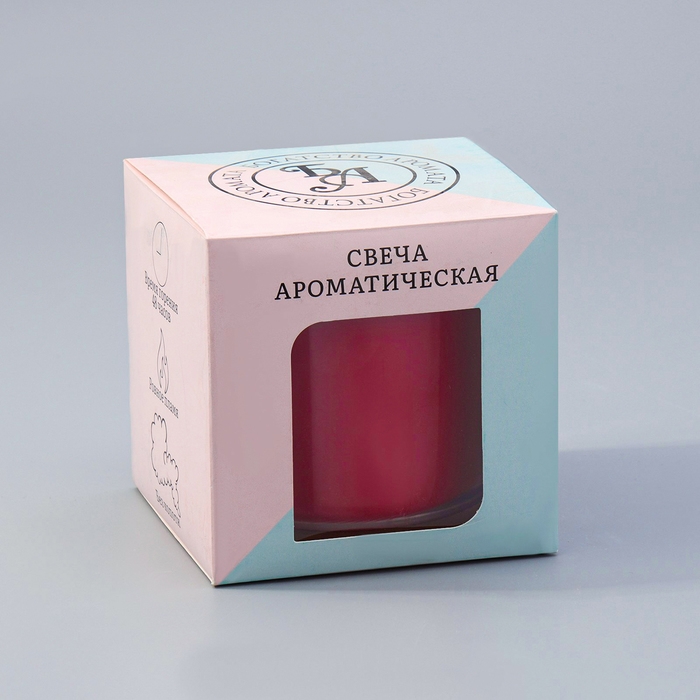 Свеча ГИГАНТ ароматическая в стакане  Свеча ГИГАНТ ароматическая в стакане "Вишнёвое цветение", соевый воск, 10х10 см