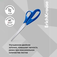 Ножницы ErichKrause Dynamic, 16 см, лезвия из нержавеющей стали, ударопрочный пластик, европодвес, МИКС