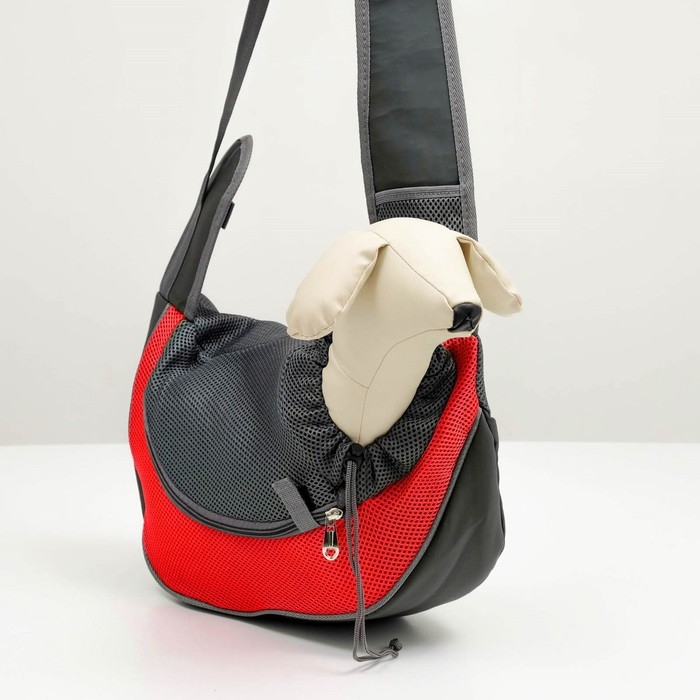 Сумка-переноска Сумка-переноска "Слинг" для животных, 37 х 20 см, красная