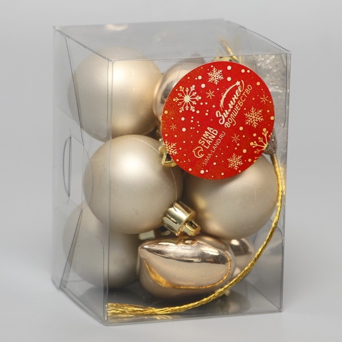 Набор украшений пластик 12 шт Набор украшений пластик 12 шт "Амур-гламур" золотой