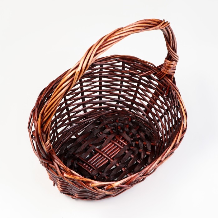 Набор плетеных корзин, 3 шт, 38х30х9/17, 25х20х7/12 см, темный, ива Набор плетеных корзин, 3 шт, 38х30х9/17, 25х20х7/12 см, темный, ива